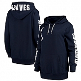 Women Atlanta Braves G III 4Her by Carl Banks 12th Inning Pullover Hoodie Navy,baseball caps,new era cap wholesale,wholesale hats